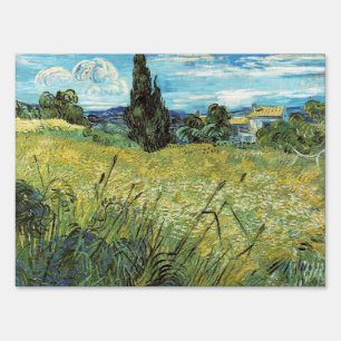Green Wheat Field Vincent van Gogh Sign