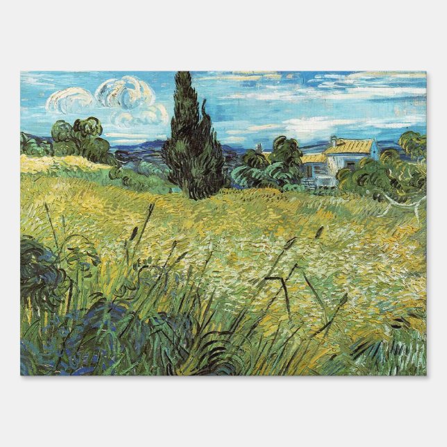 Green Wheat Field  Vincent van Gogh  Sign (Front)