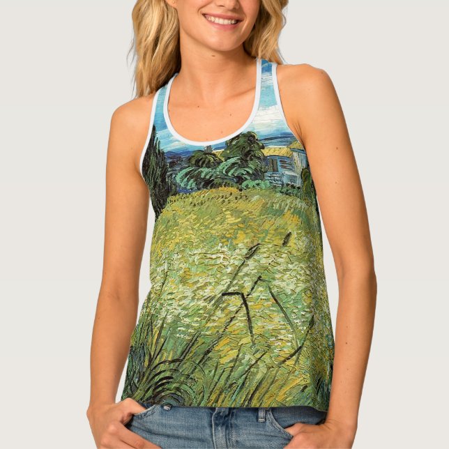 Green Wheat Field  Vincent van Gogh   Tank Top (Front)