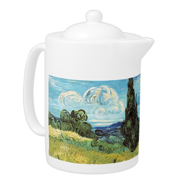Green Wheat Field  Vincent van Gogh  Teapot (Left)