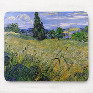 Green Wheat Field with Cypress by Van Gogh. Mouse Pad