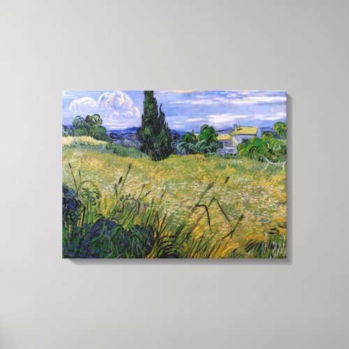 Green Wheat Field with Cypress by Vincent van Gogh Canvas Print