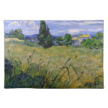 Green Wheat Field With Cypress By Vincent Van Gogh Cloth Placemat at Zazzle
