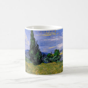 Green Wheat Field with Cypress by Vincent van Gogh Coffee Mug