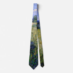 Green Wheat Field with Cypress by Vincent van Gogh Neck Tie