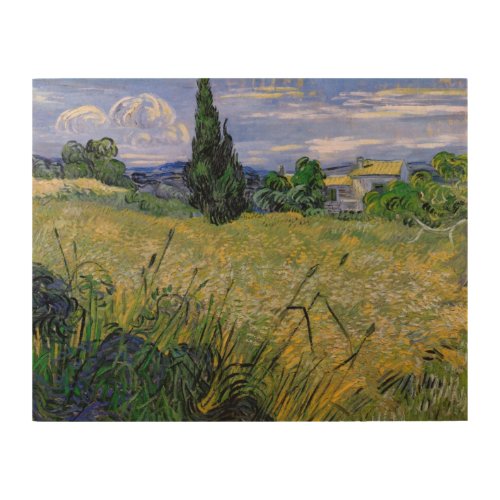 Green Wheat Field with Cypress by Vincent van Gogh Wood Wall Decor