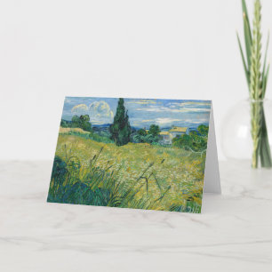 Green Wheat Field with Cypress Vincent van Gogh Card