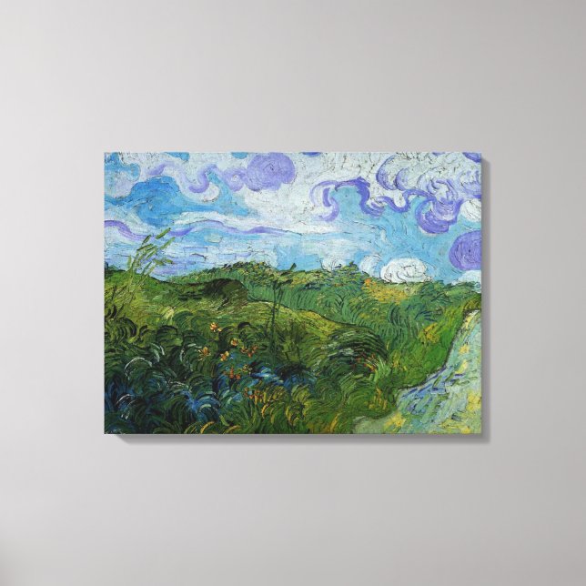 Green Wheat Fields by Vincent van Gogh Canvas Print (Front)