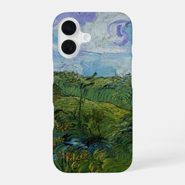 Green Wheat Fields by Vincent van Gogh Iphone Case (Back)