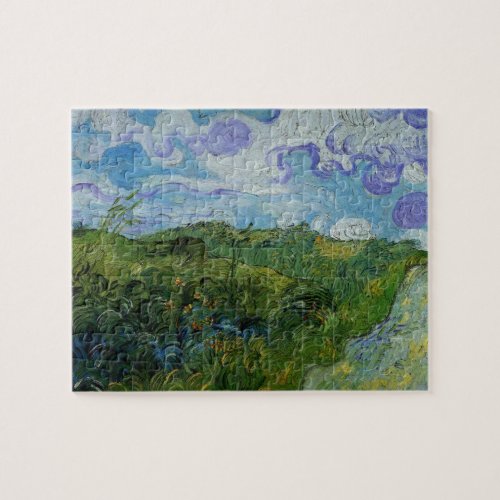 Green Wheat Fields by Vincent van Gogh Jigsaw Puzzle