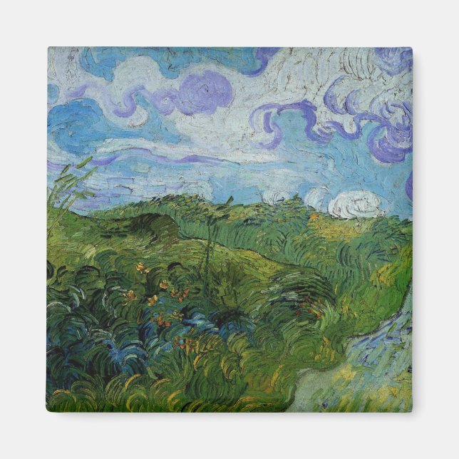 Green Wheat Fields by Vincent van Gogh Magnet (Front)