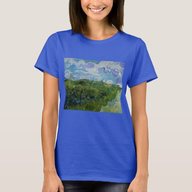 Green Wheat Fields by Vincent van Gogh T-Shirt (Front)