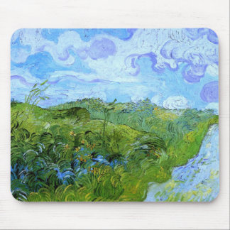 Green Wheat Fields  (F807) Van Gogh Fine Art Mouse Pad