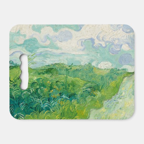 Green Wheat Fields Landscape Art Van Gogh Seat Cushion