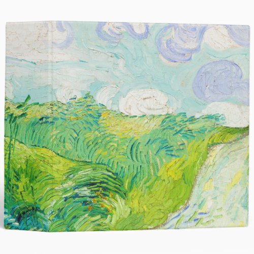 Green Wheat Fields Van Gogh 3 Ring Binder