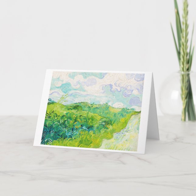 Green Wheat Fields, Van Gogh Card (Front)