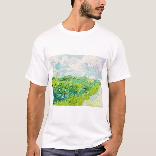 Green Wheat Fields, Van Gogh T-Shirt (Front)