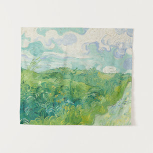 Green Wheat Fields Van Gogh Vintage Art Tapestry