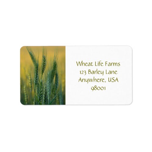 Green Wheat Return Address Labels