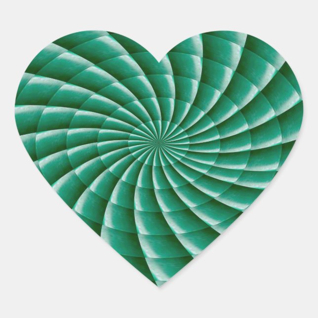 Green Wheel Chakra TEMPLATE add TEXT IMG customize Heart Sticker (Front)