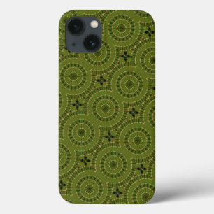 Green Wheel Mandala iPhone 13 Case