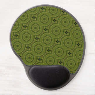 Green Wheel Mandala Gel Mouse Pad