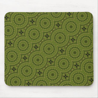 Green Wheel Mandala / Grünes Rad Mandala Mouse Pad