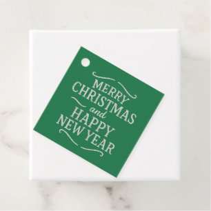 Green Whimsical Christmas Hand-Drawn Scribble Favor Tags