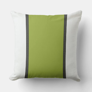 Green, White and Gray Throw Pillow