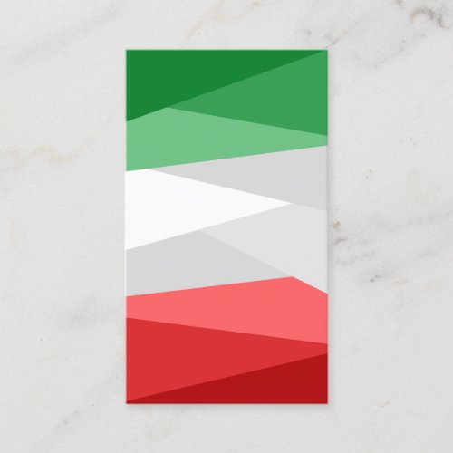 Green White and Red Color Stacks Business Card