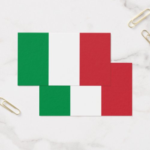 Green White and Red Italian Colors Business Card