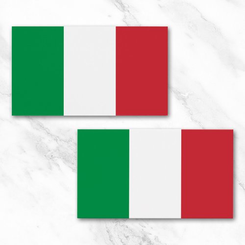 Italian Flag Business Card