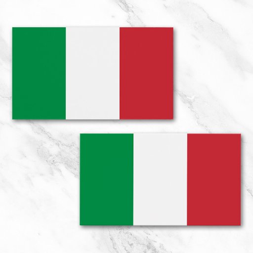 Customizable Italian Flag Business Card