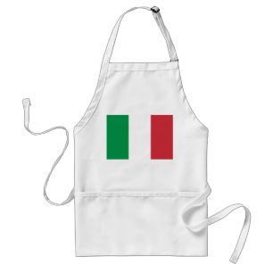 Green White and Red Italian Flag Colors Adult Apron