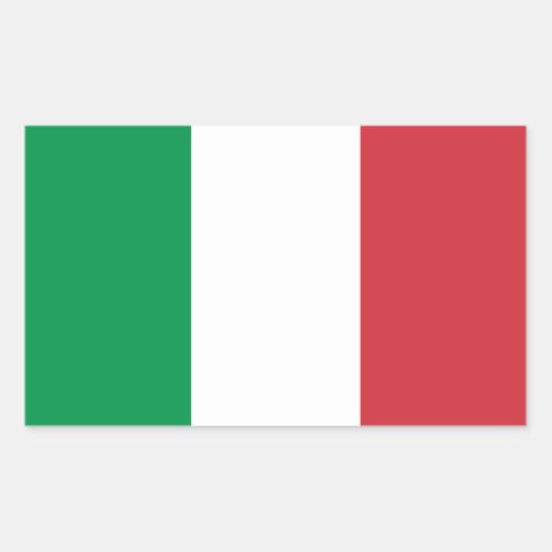 Green White and Red Italian Flag Rectangular Sticker