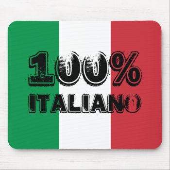 Green White And Red Tricolor 100% Italiano Mouse Pad by designs4you at Zazzle
