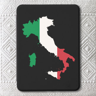 Green White and Red Tricolor Italy Map Shape Kindle Cover