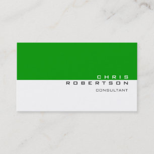 Green White Attractive Charming Business Card