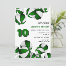 green white basketballs kids sports birthday
