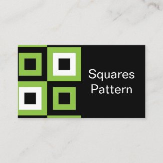 Green White Black Squares Geometric Pattern