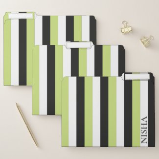 Green White Black Stripes Name