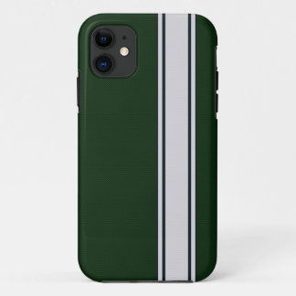 Green & White Carbon Fiber Stripe iPhone 5 Case
