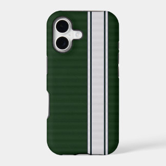 Green & White Carbon Fiber Stripe iPhone 5 Case