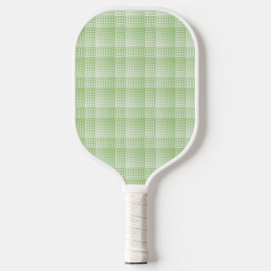 Green White Checker Abstract Pattern Pickleball Paddle
