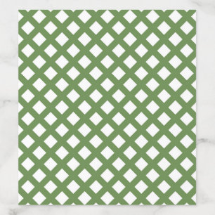 Green White Checker Diamond Pattern Envelope Liner