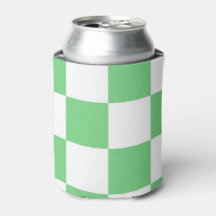 Green White Checkerboard Classic Retro Checks
