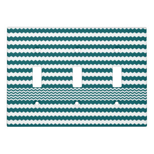 Green&White Chevron Design - Light Switch Cover
