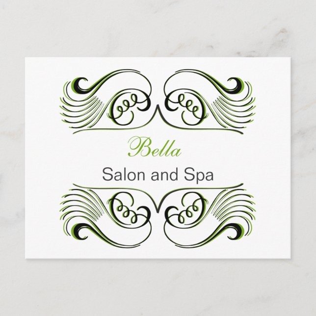 green white Chic Business Thank You Cards (Front)