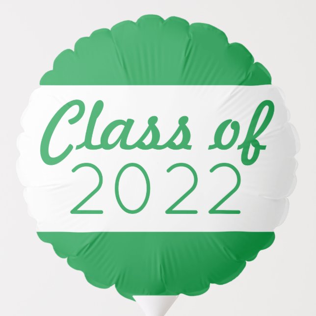 Green & White Class Year You Did It Graduation Balloon (Back)