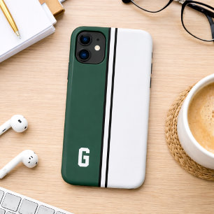Green & White College Colors  iPhone 11 Case